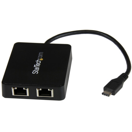 StarTech USB-C to Dual GbE Adapter w/ Built-in USB 3.0 (Type A) Port