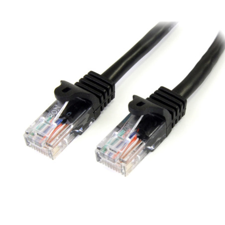 StarTech 3m Cat 5e Black Snagless Ethernet Patch Cable