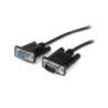 StarTech DB9 RS232 Serial Extension Cable - 2m Black Male to Female Cable