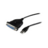 StarTech 6 ft USB to DB25 Parallel Printer Adapter Cable - M/F