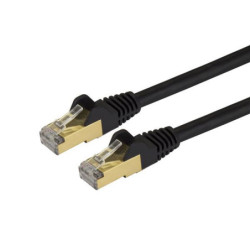 10 FT SHIELDED CAT6A PATCH CABLE - BLACK