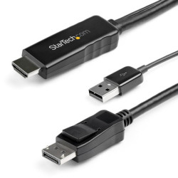 StarTech 2 m (6 ft.) HDMI to DisplayPort Cable - 4K 30Hz - USB Power