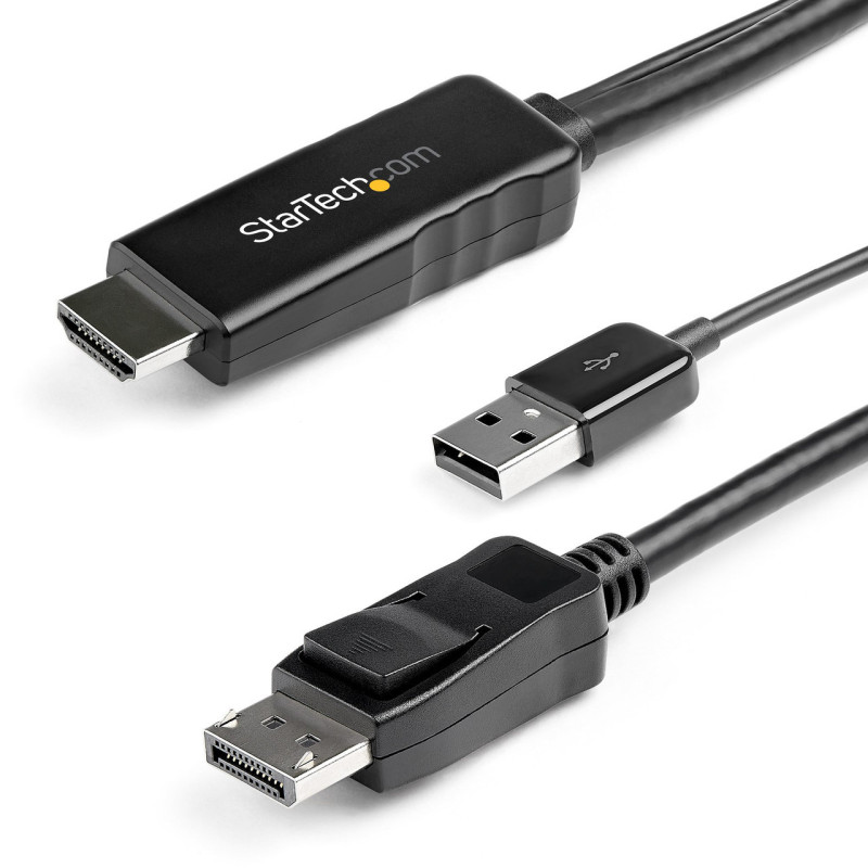 StarTech 2 m (6 ft.) HDMI to DisplayPort Cable - 4K 30Hz - USB Power