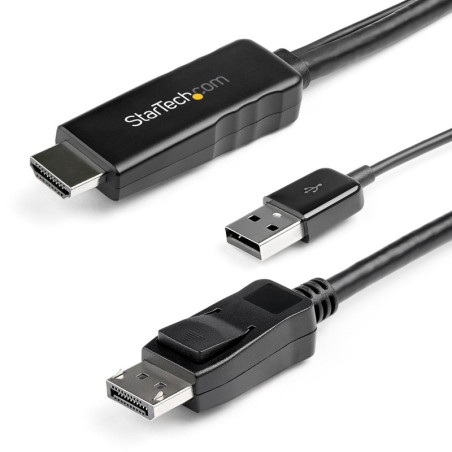 StarTech 2 m (6 ft.) HDMI to DisplayPort Cable - 4K 30Hz - USB Power