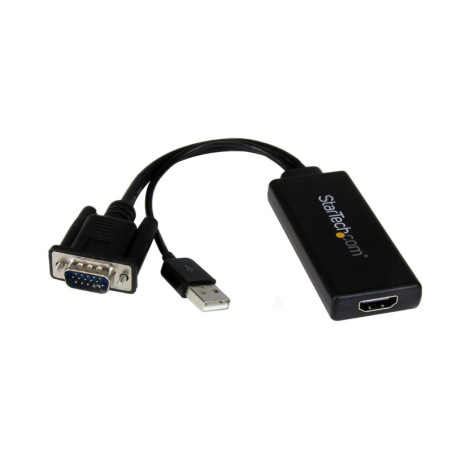 StarTech VGA to HDMI Portable Adapter Converter w/ USB Power & Audio