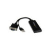 StarTech VGA to HDMI Portable Adapter Converter w/ USB Power & Audio