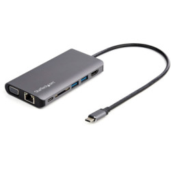 StarTech USB-C Multiport Adapter - HDMI / VGA - PD - SD - GbE & Audio