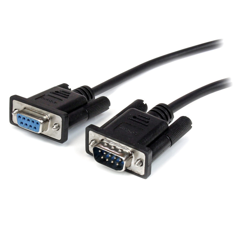 StarTech DB9 RS232 Serial Extension Cable - 3m Black Male to Female Cable