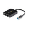 StarTech USB 3 2 Port Gigabit Ethernet LAN Adapter