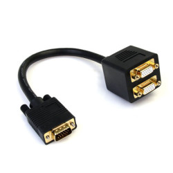 StarTech 1 ft VGA to 2x VGA Video Splitter Cable  M/F