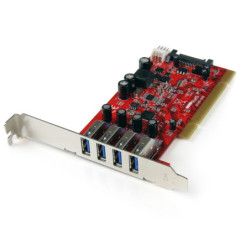 4 Port PCI USB 3.0 Card w/ SATA Power