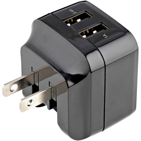 StarTech 2 port USB Travel Wall Charger 17W / 3.4A - 110V/220V
