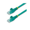 STARTECH 5M CAT6 ETHERNET CABLE GREEN 650MHZ 100W SNAGLESS PATCH CORD, LTW