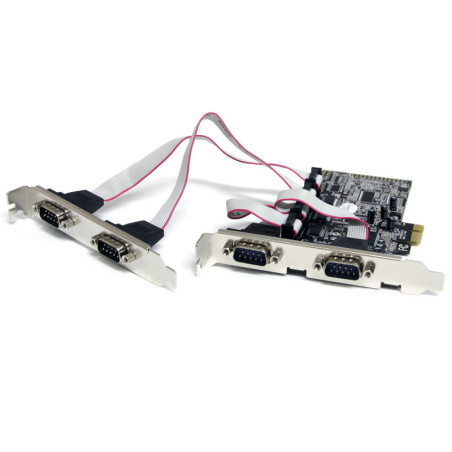 StarTech 4 Port PCI Express RS232 Serial Adapter Card with 16550 UART