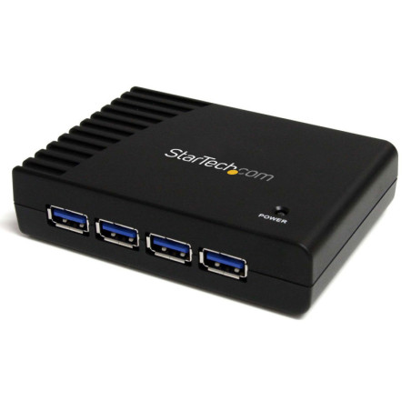 4 PORT BLACK SUPERSPEED USB 3.0 HUB
