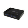 4 PORT BLACK SUPERSPEED USB 3.0 HUB