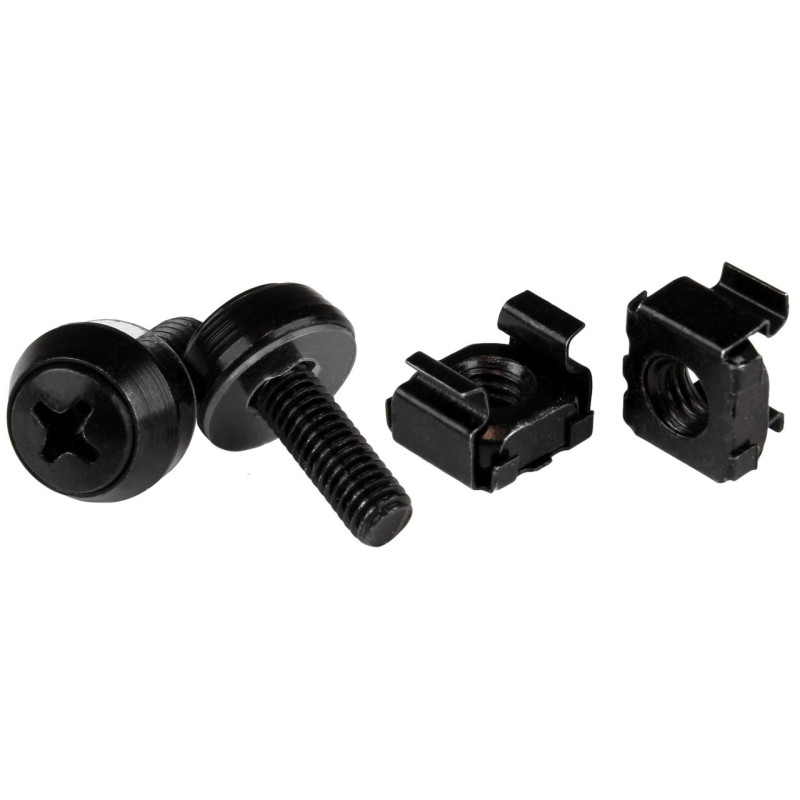 StarTech 10-32 Server Rack Screws and Nuts - 50 Pack - Black