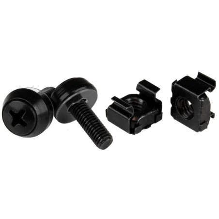 StarTech 10-32 Server Rack Screws and Nuts - 50 Pack - Black