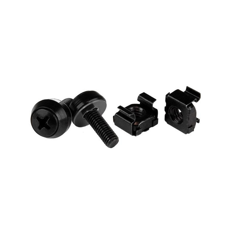 StarTech M5 x 12mm - Screws and Cage Nuts - 50 Pack, Black