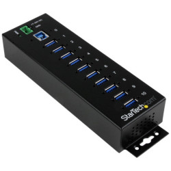 StarTech Rugged Metal 10Port USB 3.0 Hub - DIN Rail & Wall-mountable