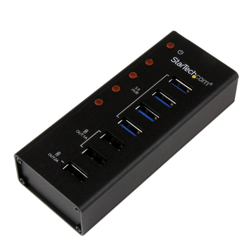 StarTech 4 Port AC Powered USB 3 Hub plus 3 Dedicated Charge Ports