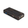 StarTech 4 Port Black USB KVM Switch Kit with Cables and Audio