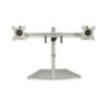 StarTech Dual-Monitor Stand - Horizontal - Silver - Adjustable