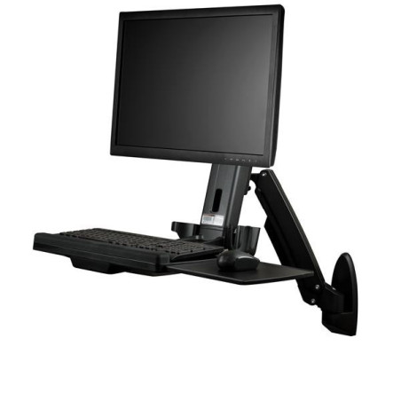 StarTech Wall Mounted Sit Stand Desk - for Single Monitor up to 24in