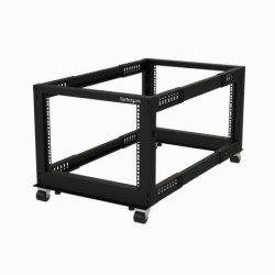 StarTech 8U Open Frame Rack - 4 Post - 22-40in. Adjustable Depth