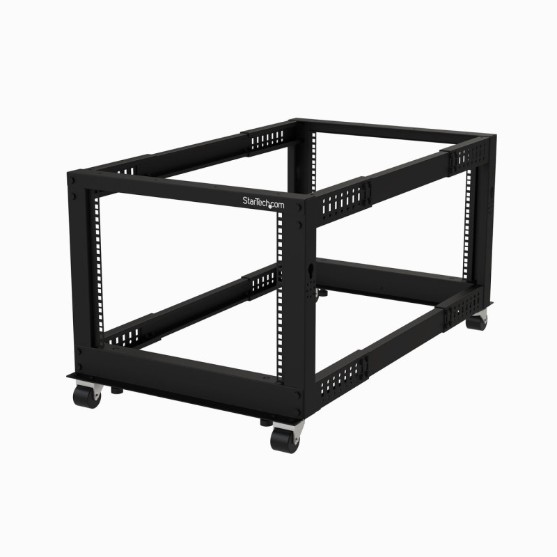 StarTech 8U Open Frame Rack - 4 Post - 22-40in. Adjustable Depth