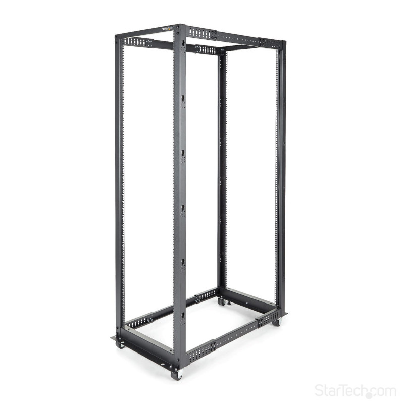 StarTech 42U Server Rack - Open Frame Adjustable Depth 4 Post Rack