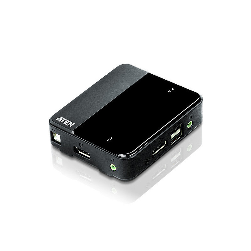 Aten 2 Port USB 2.0 DisplayPort 4K KVM Switch - supports up to 4096 2160 @ 60 Hz - DP 1.2