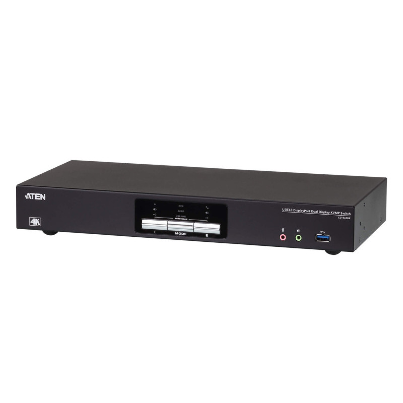 Aten 2-Port USB 3.0 4K DisplayPort Dual Display KVMP Switch