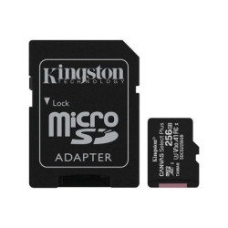 Kingston SDCS2/256GB 256GB Micro SD Card + SD Adapter