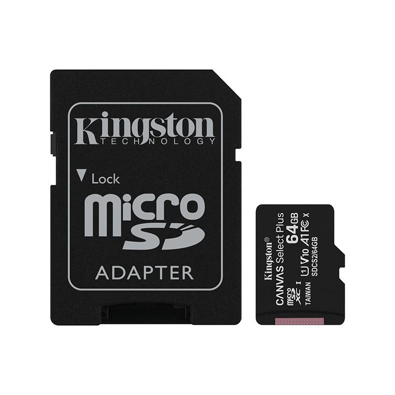 KINGSTON 64GB SDCS2/64GB Micro SD + Adapter  