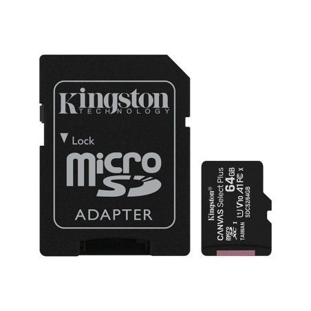 KINGSTON 64GB SDCS2/64GB Micro SD + Adapter  