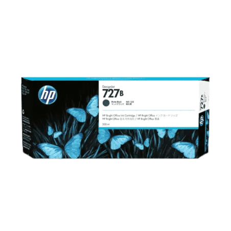 HP 727B 300Ml Matte Black DesignJet Ink - T920 / T930 / T1500 / T1530 / T2500 / T2530