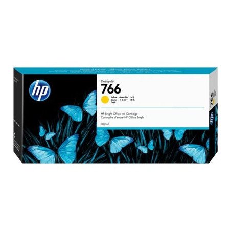 HP 766 300Ml Yellow DesignJet Ink Cartridge - Xl 3600