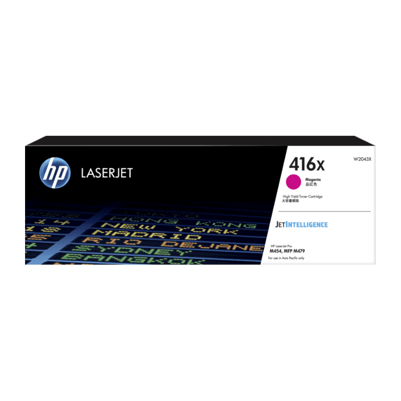 HP 416X Magenta Toner - High Yield - Approx 6K Pages. M454 - M479 - M455 - M480 Models