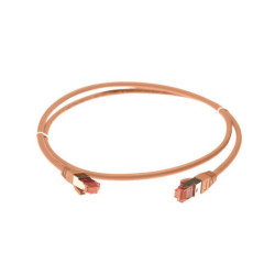 0.75m Cat 6A S/FTP LSZH Ethernet Network Cable. Orange