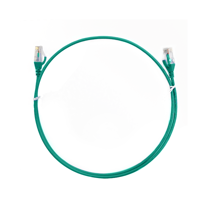 0.5m Cat 6 Ultra Thin LSZH Ethernet Network Cables: Green