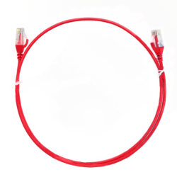 1.5m Cat 6 Ultra Thin LSZH Ethernet Network Cables: Red
