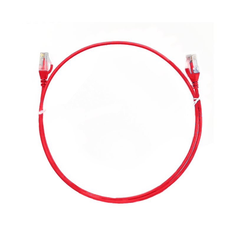0.5m Cat 6 Ultra Thin LSZH Ethernet Network Cables: Red