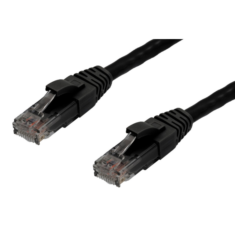 0.25m RJ45 CAT6 Ethernet Cable. Black