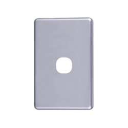 4C | Classic 1 Gang Switch Cover Plate | Silver