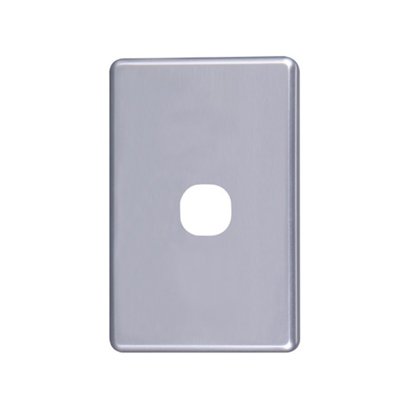 4C | Classic 1 Gang Switch Cover Plate | Silver
