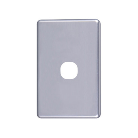 4C | Classic 1 Gang Switch Cover Plate | Silver