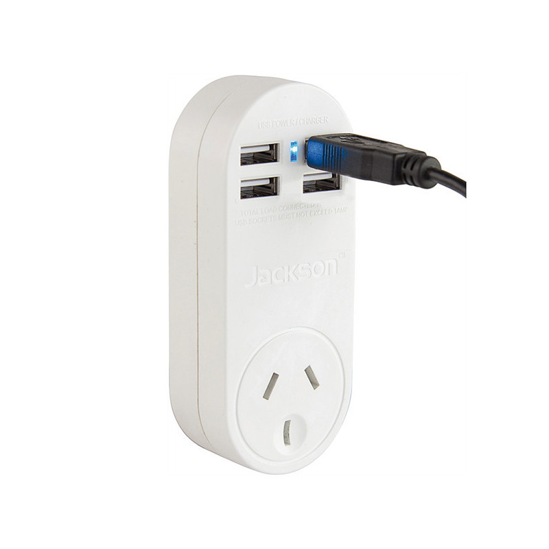 Jackson 4 USB Charging Outlet w/ Mains Power