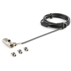 StarTech 6.5 (2m) 3-in-1 Universal Laptop Cable Lock - 4-Digit Combination Laptop/Desktop Security Cable