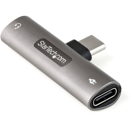 StarTech USB C Audio & Charge Adapter - USB-C Audio Adapter w/ 3.5mm TRRS Headphone/Headset